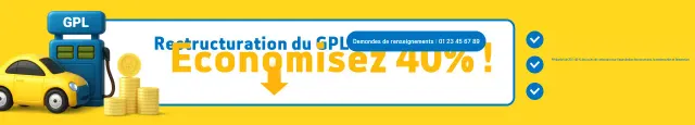 Publicité sur la modification de la structure d'un véhicule moderne jaune