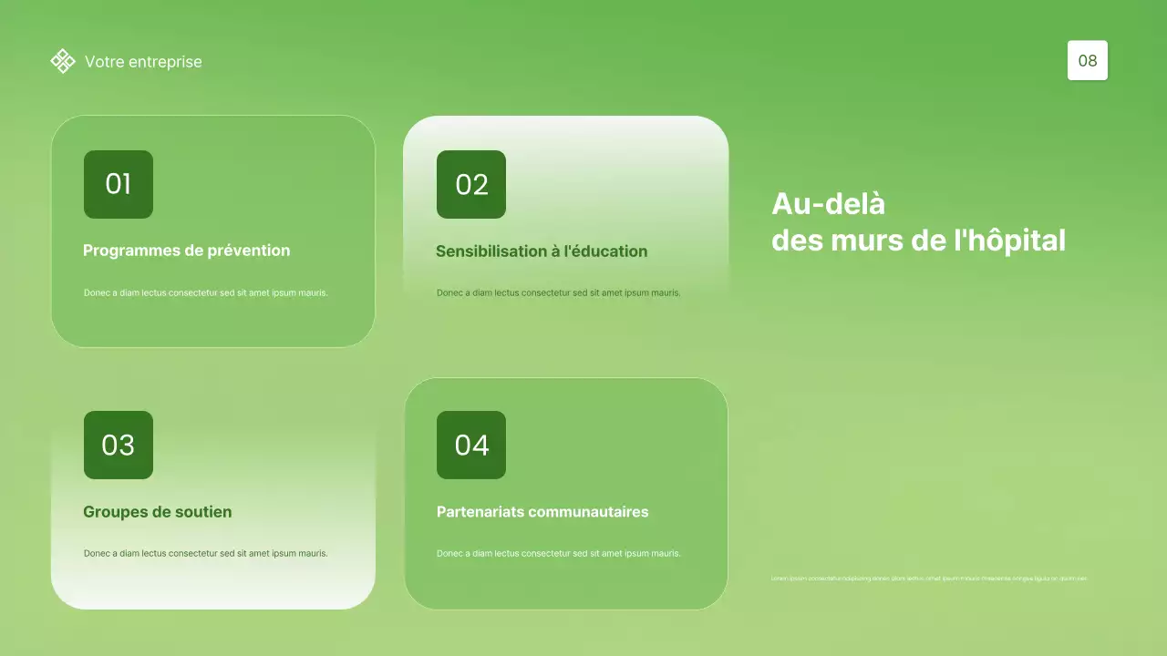 Promotion des soins de santé modernes et écologiques