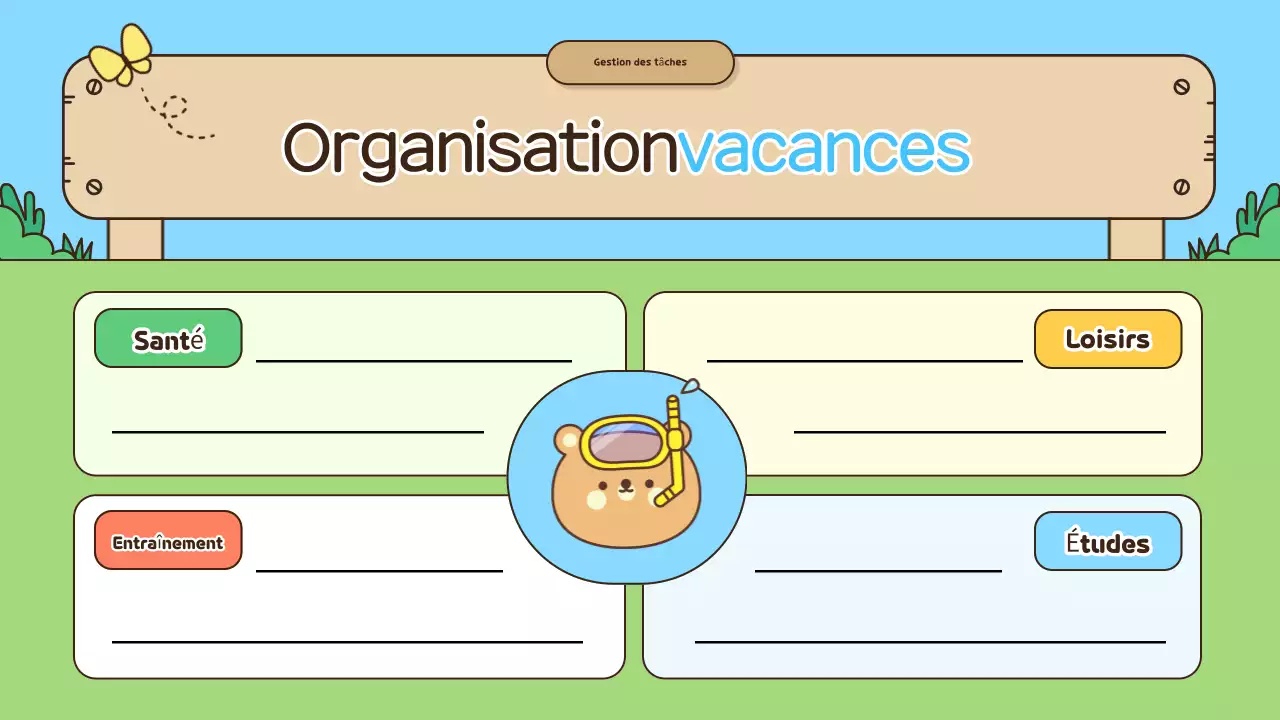 Matériel pédagogique pour les vacances d'été de Sky Blue Baby