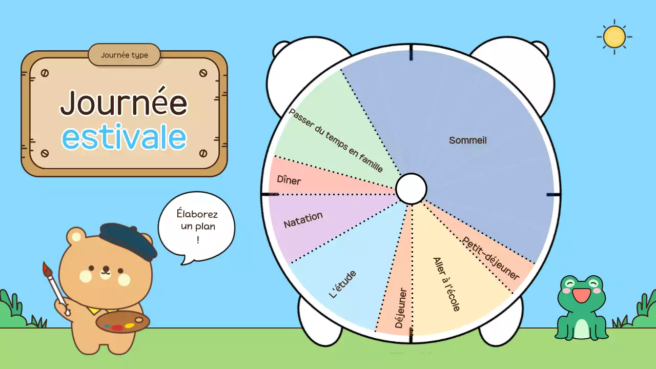 Matériel pédagogique pour les vacances d'été de Sky Blue Baby