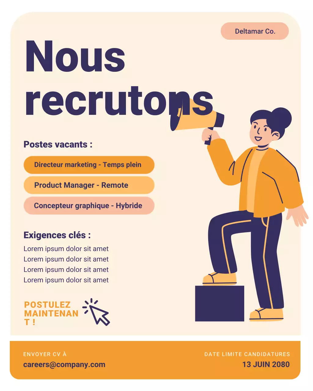 Orange Modern Nous embauchons Rejoignez notre équipe maintenant