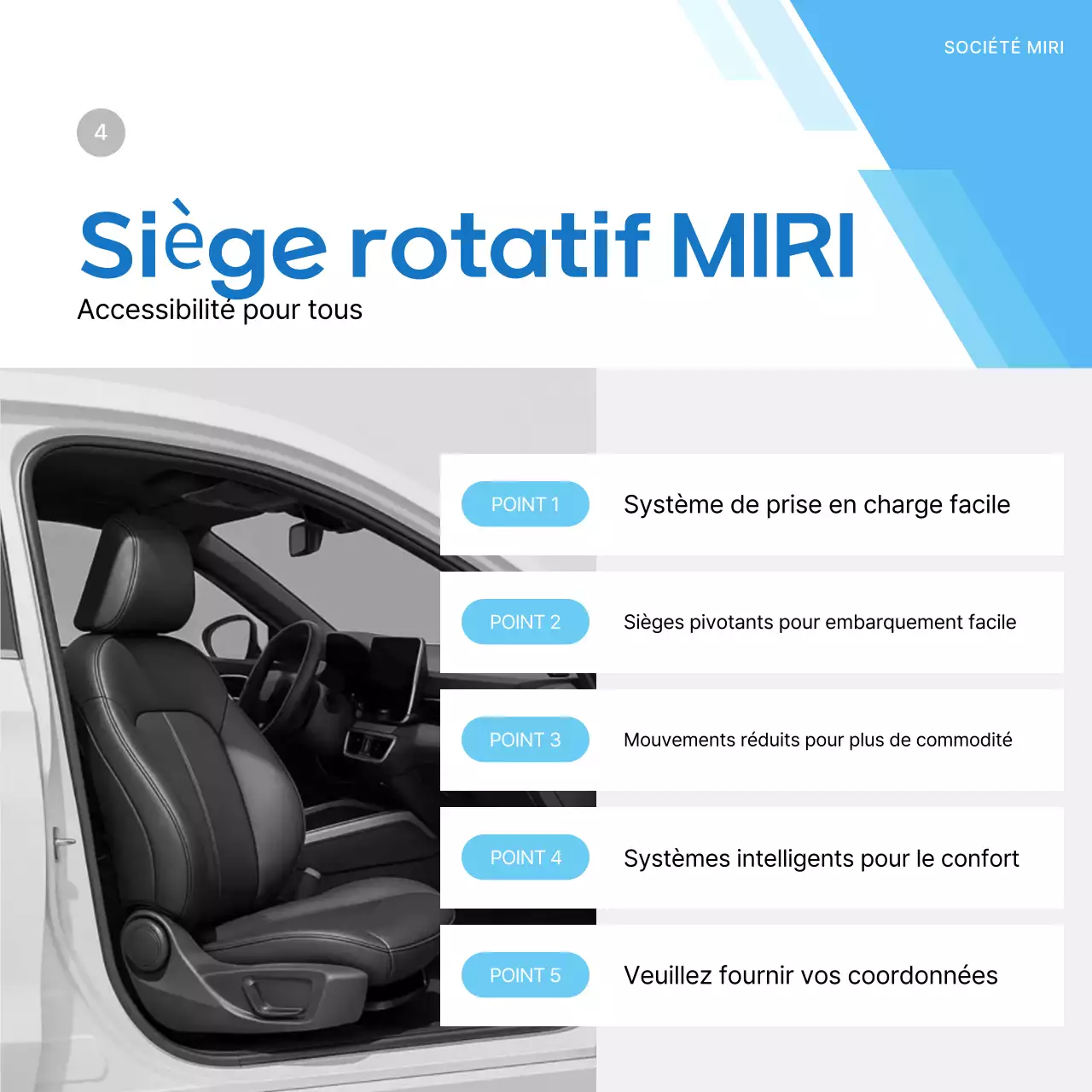 Publicité pour une voiture bleue moderne