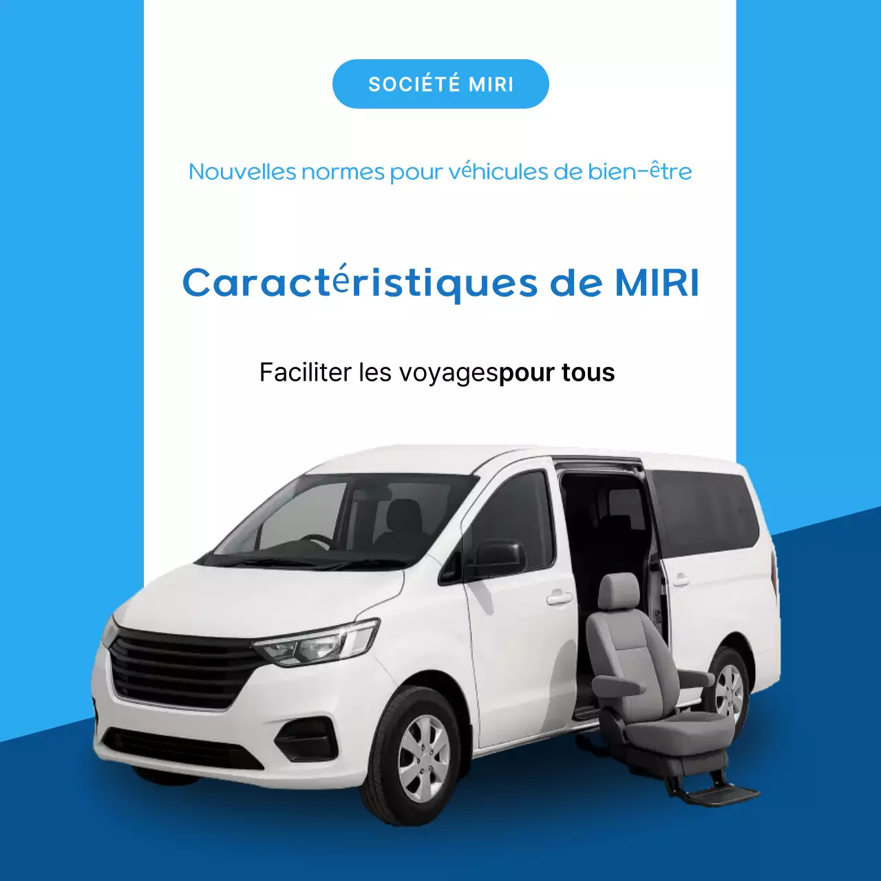 Publicité pour une voiture bleue moderne