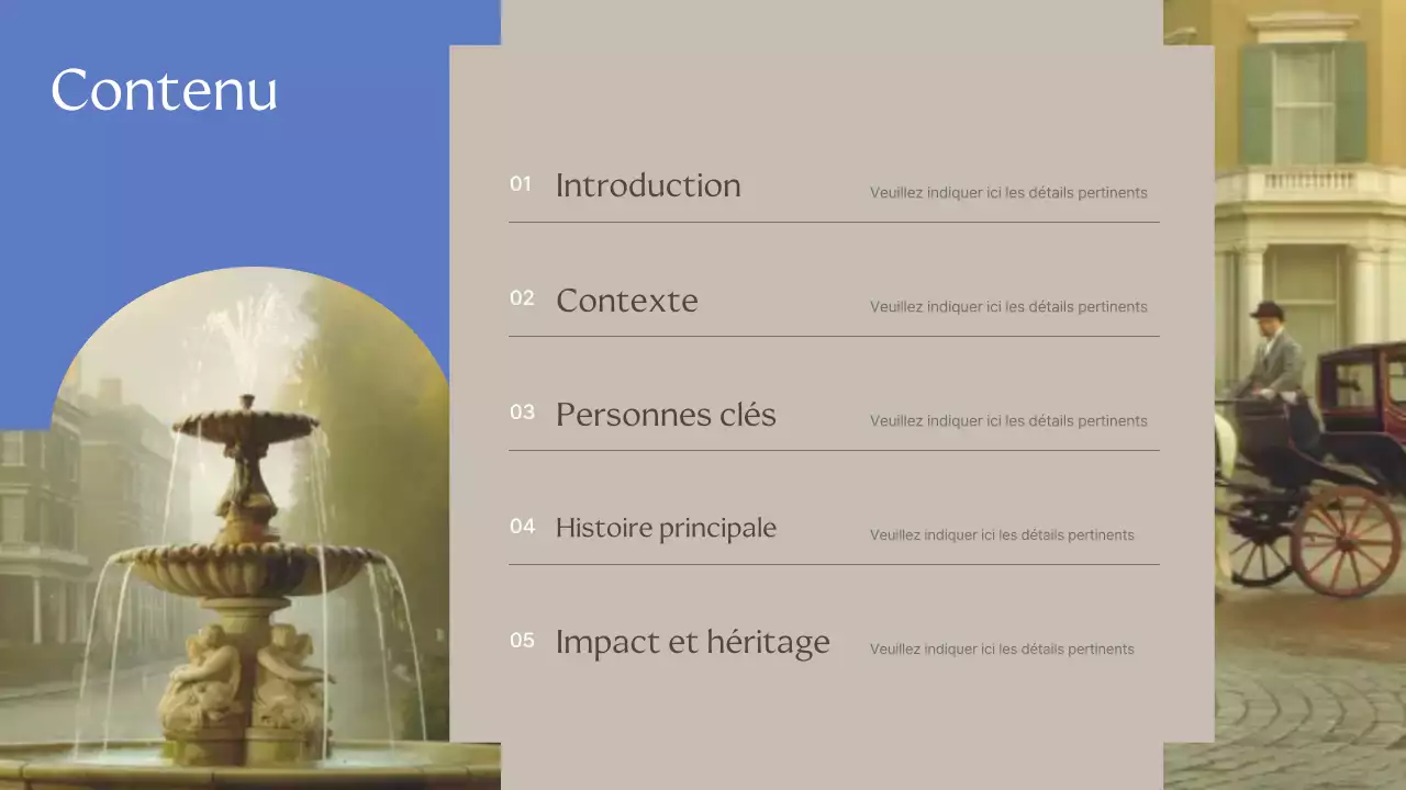 Présentation du guide historique classique beige