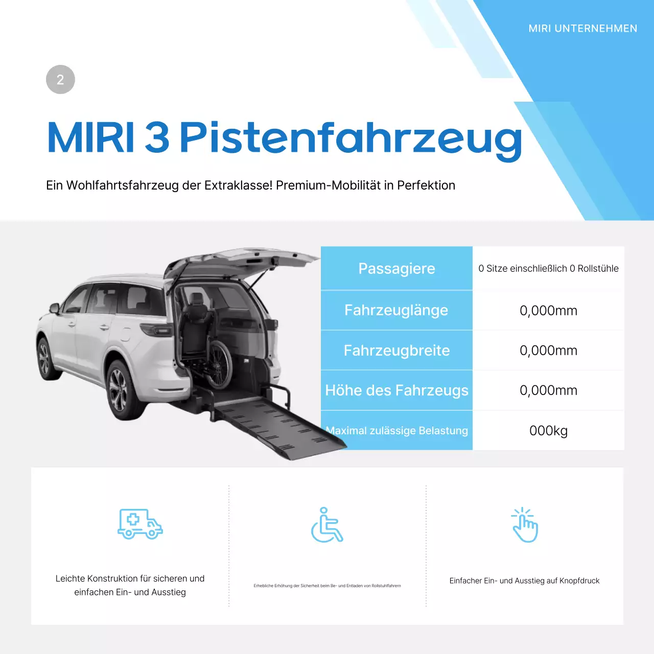 Blaue moderne Autowerbung