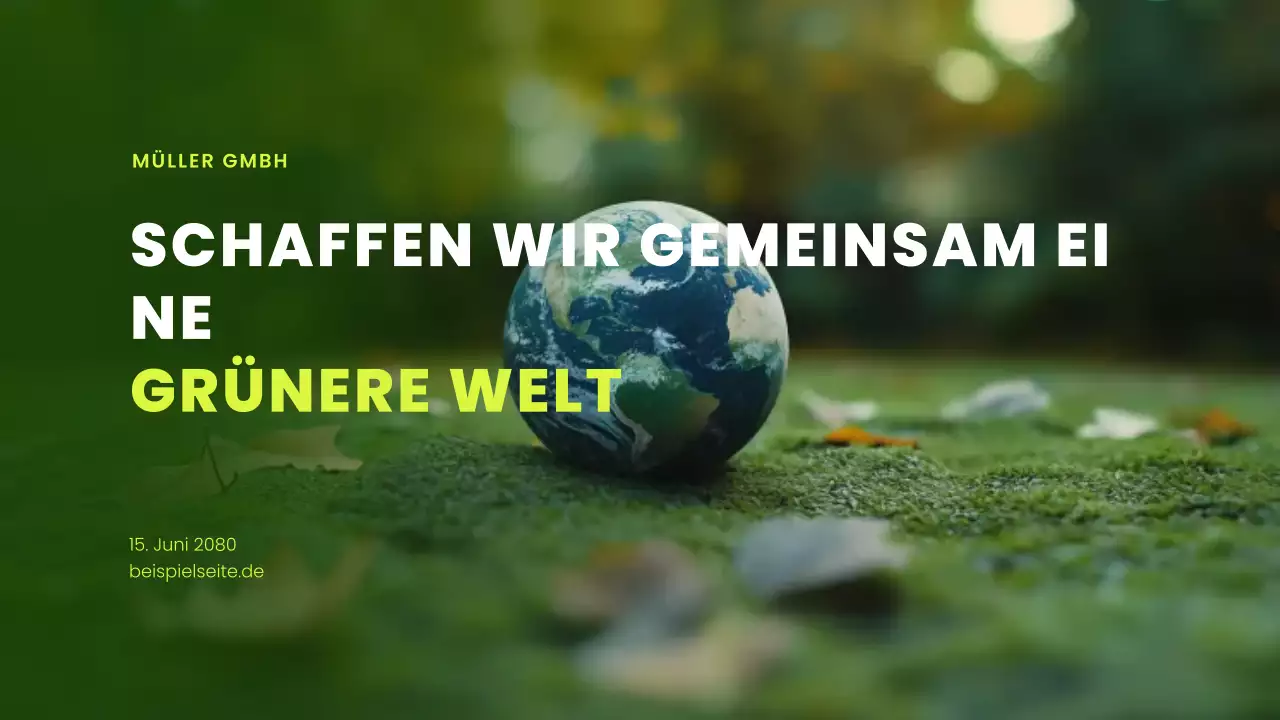 grüne moderne Umweltpräsentation