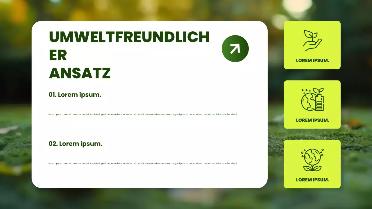 grüne moderne Umweltpräsentation