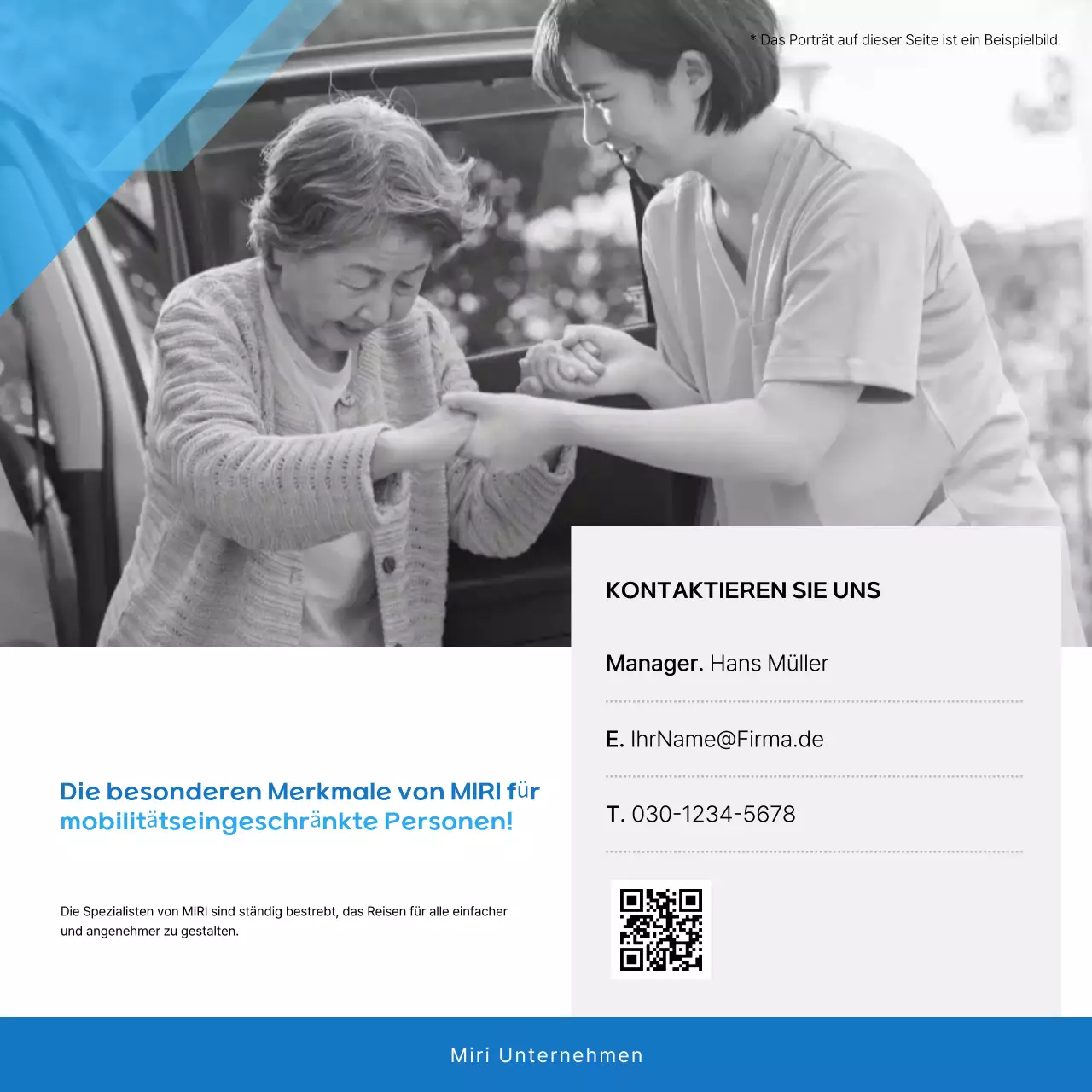 Blaue moderne Autowerbung