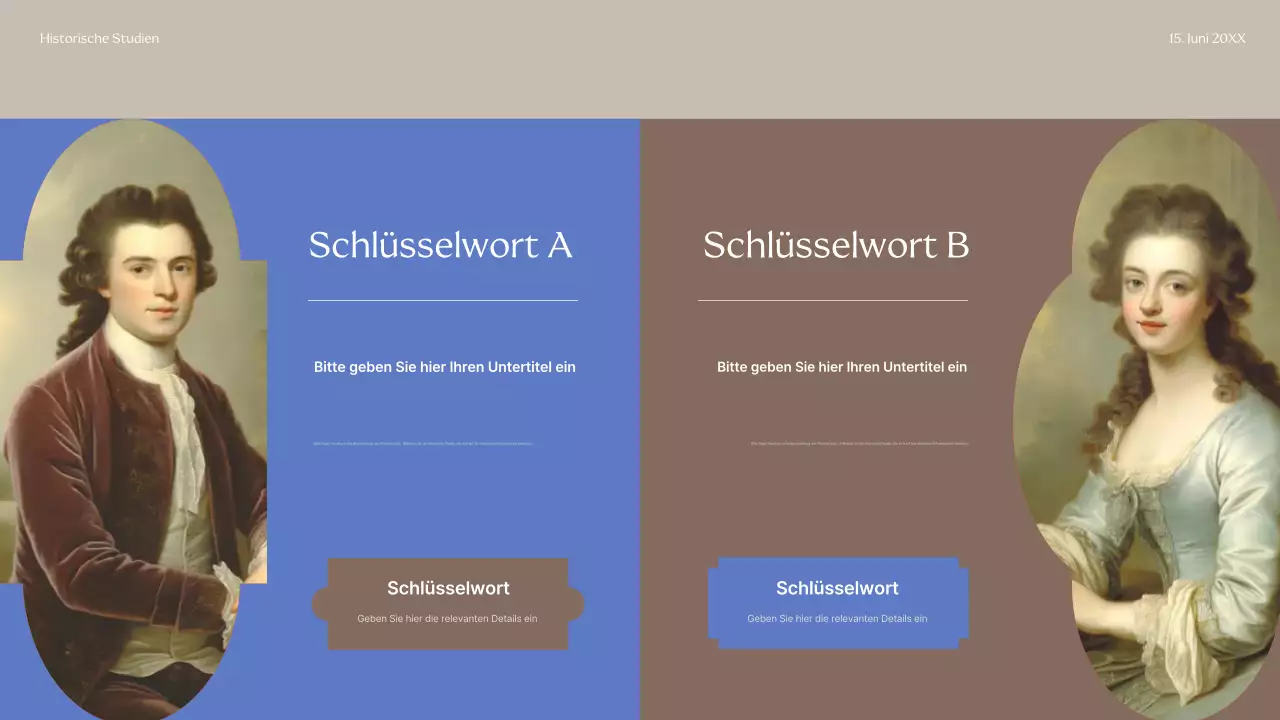 Beige Classic Historischer Führer Präsentation