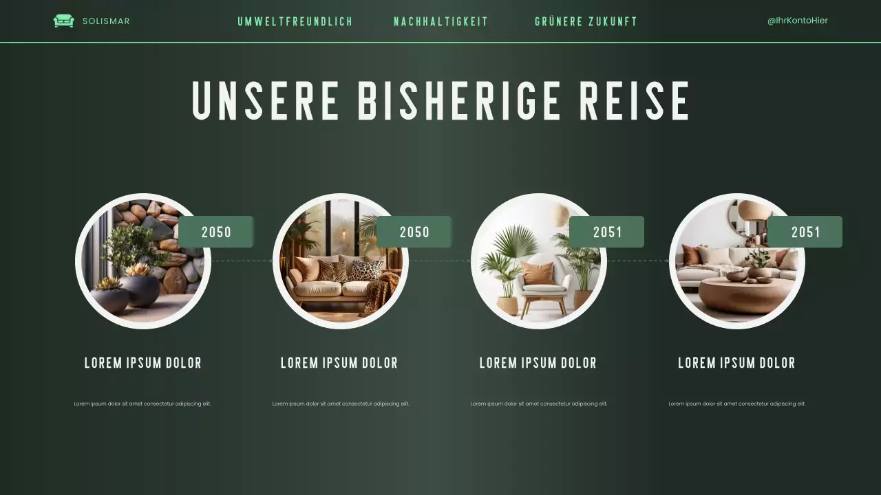 Grüne, elegante, moderne und umweltfreundliche Pitch-Deck-Präsentation