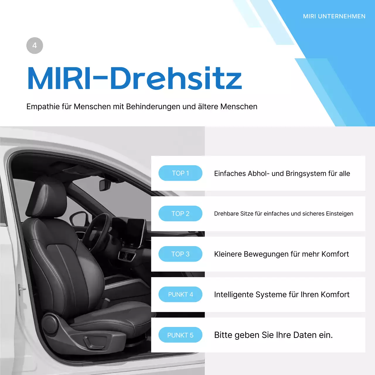 Blaue moderne Autowerbung