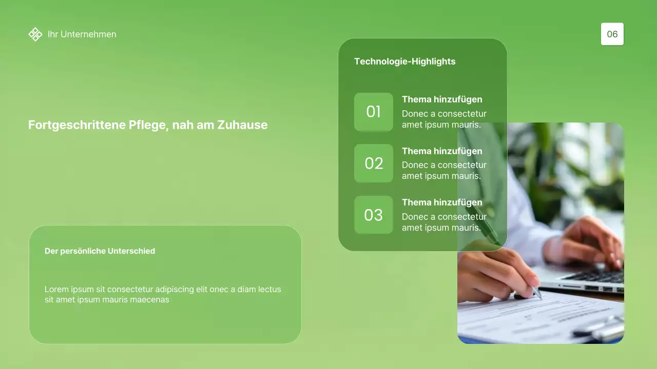 Grüne, moderne Gesundheitsförderung