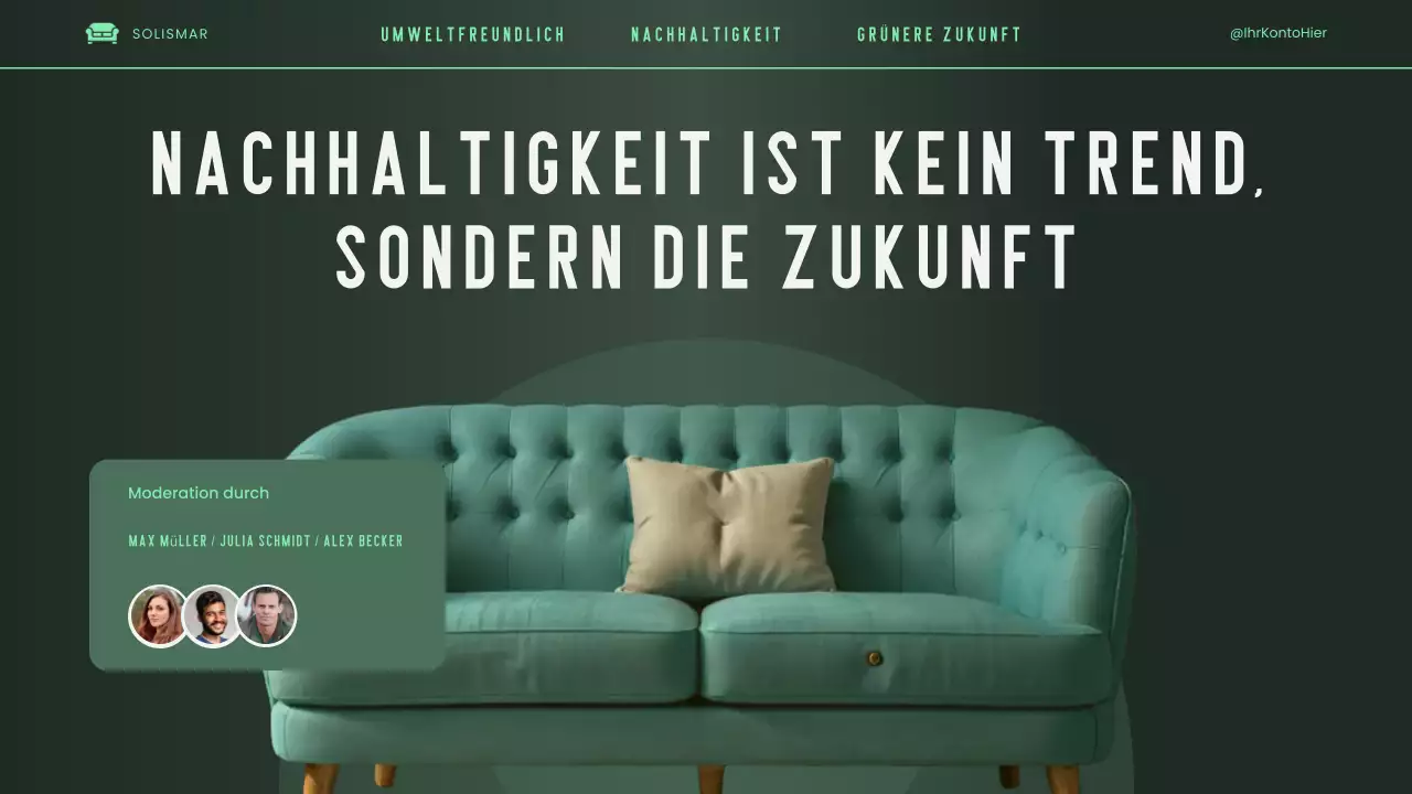 Grüne, elegante, moderne und umweltfreundliche Pitch-Deck-Präsentation