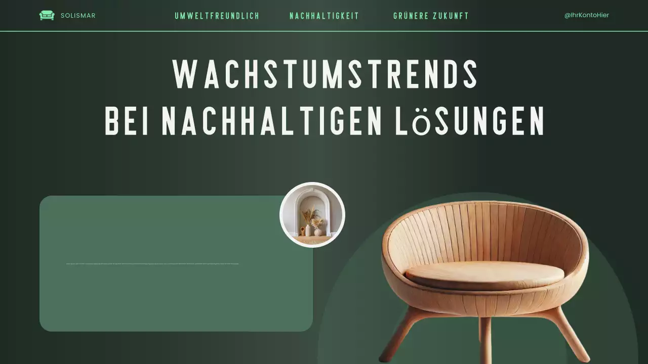 Grüne, elegante, moderne und umweltfreundliche Pitch-Deck-Präsentation