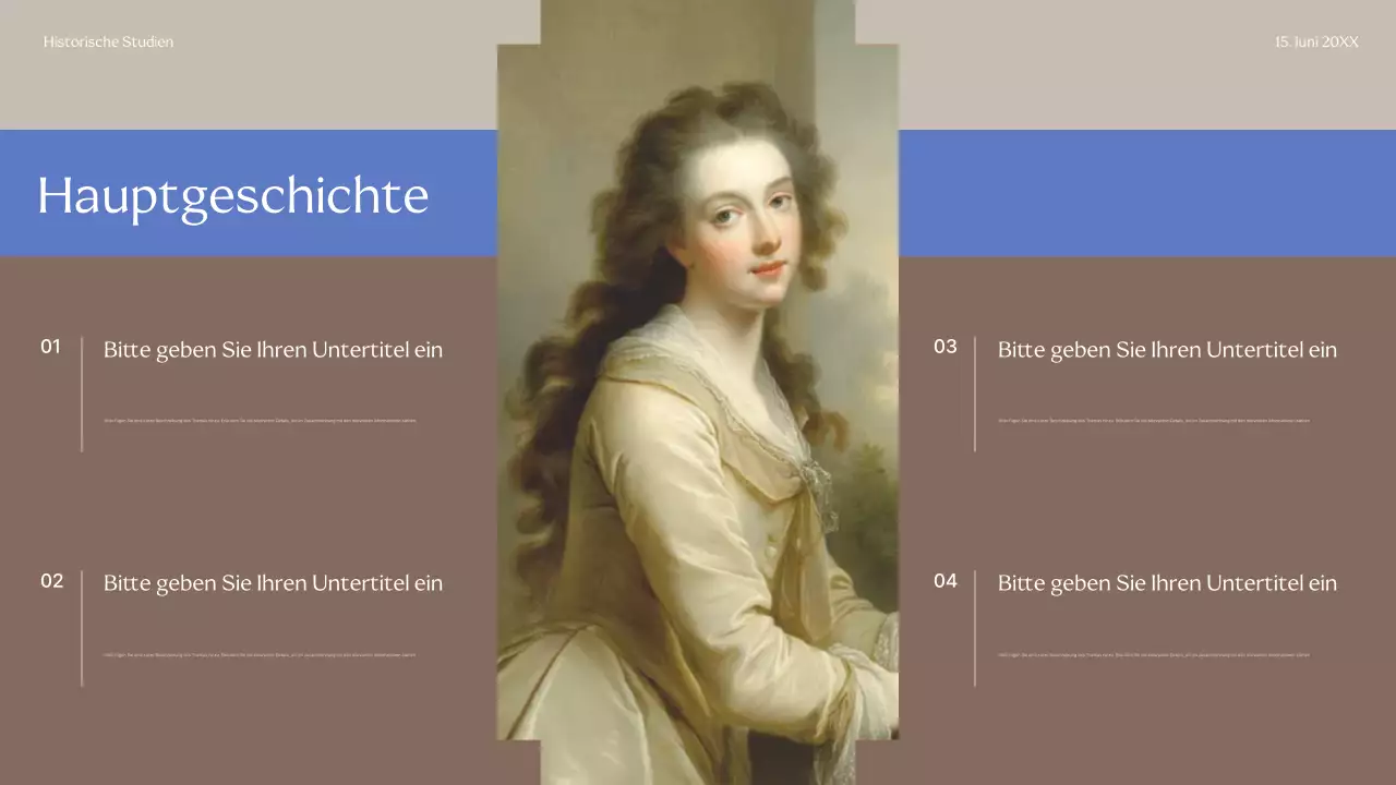 Beige Classic Historischer Führer Präsentation