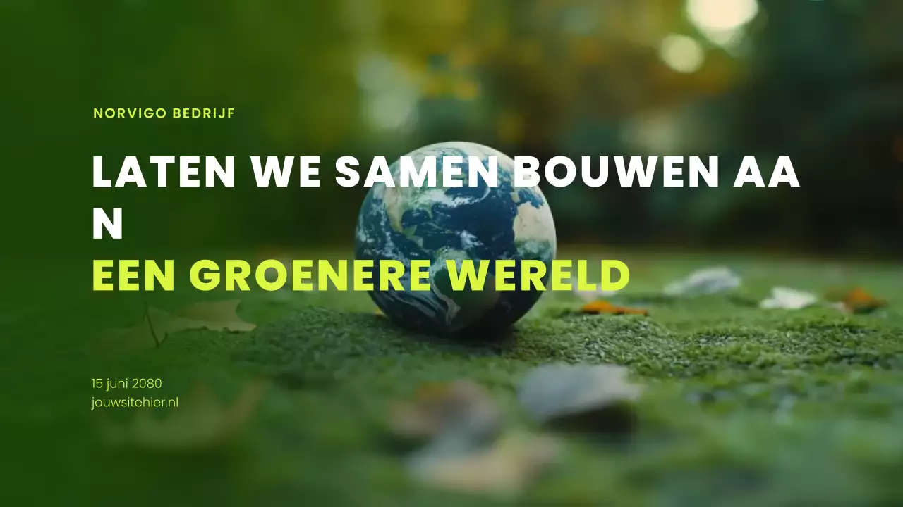 groene moderne milieupresentatie