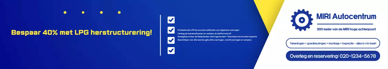 Blauwe moderne auto-advertentie