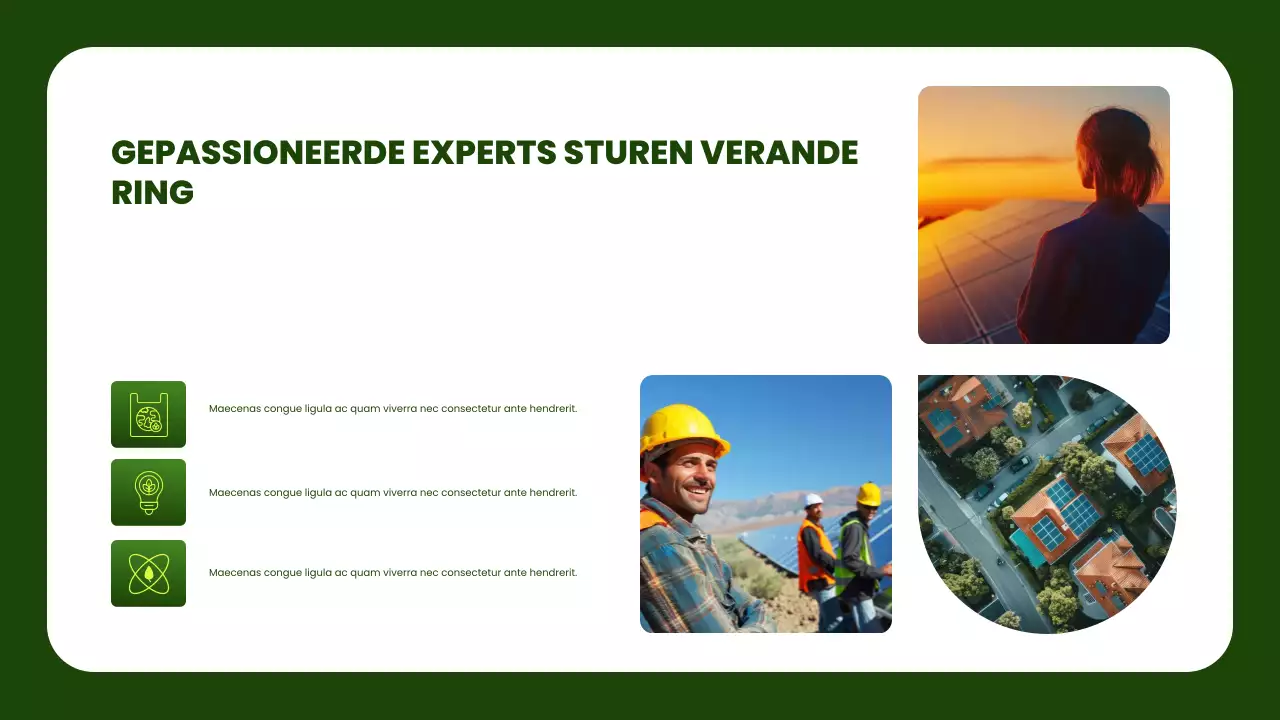 groene moderne milieupresentatie
