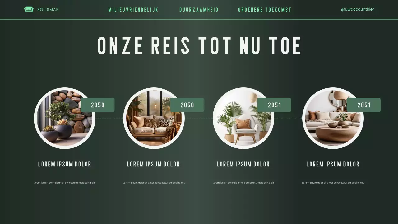 Groene, elegante, moderne en milieuvriendelijke pitch deck-presentatie