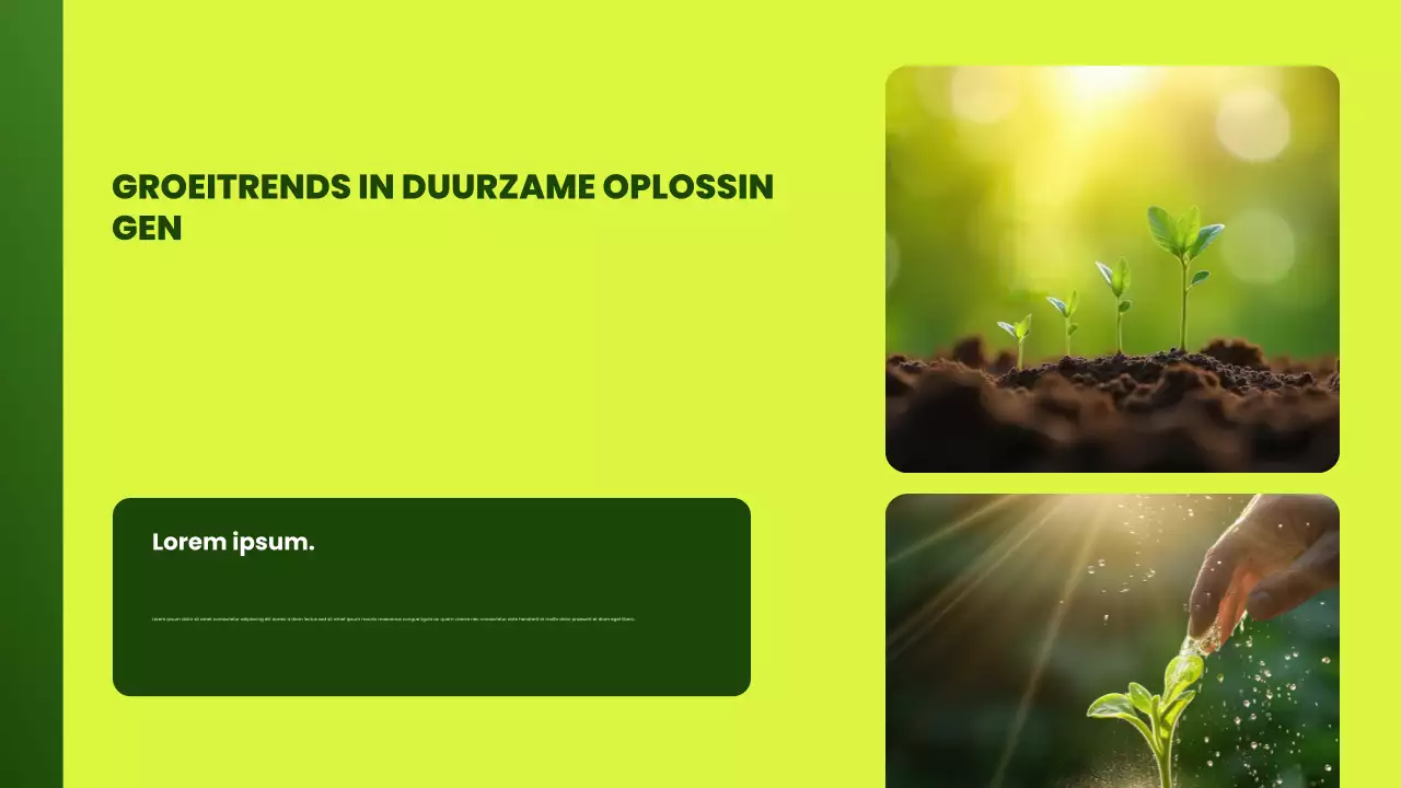 groene moderne milieupresentatie