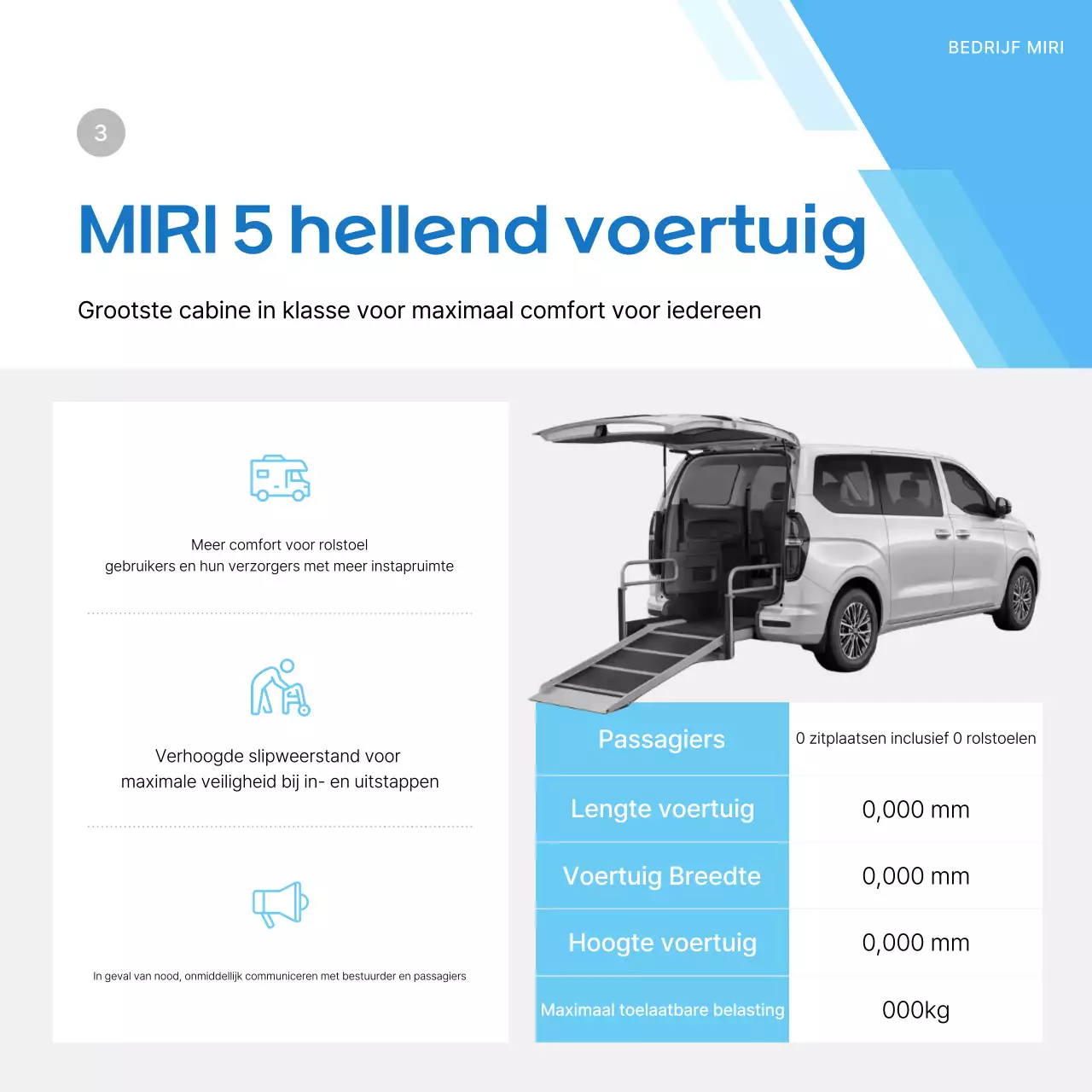Blauwe moderne auto-advertentie
