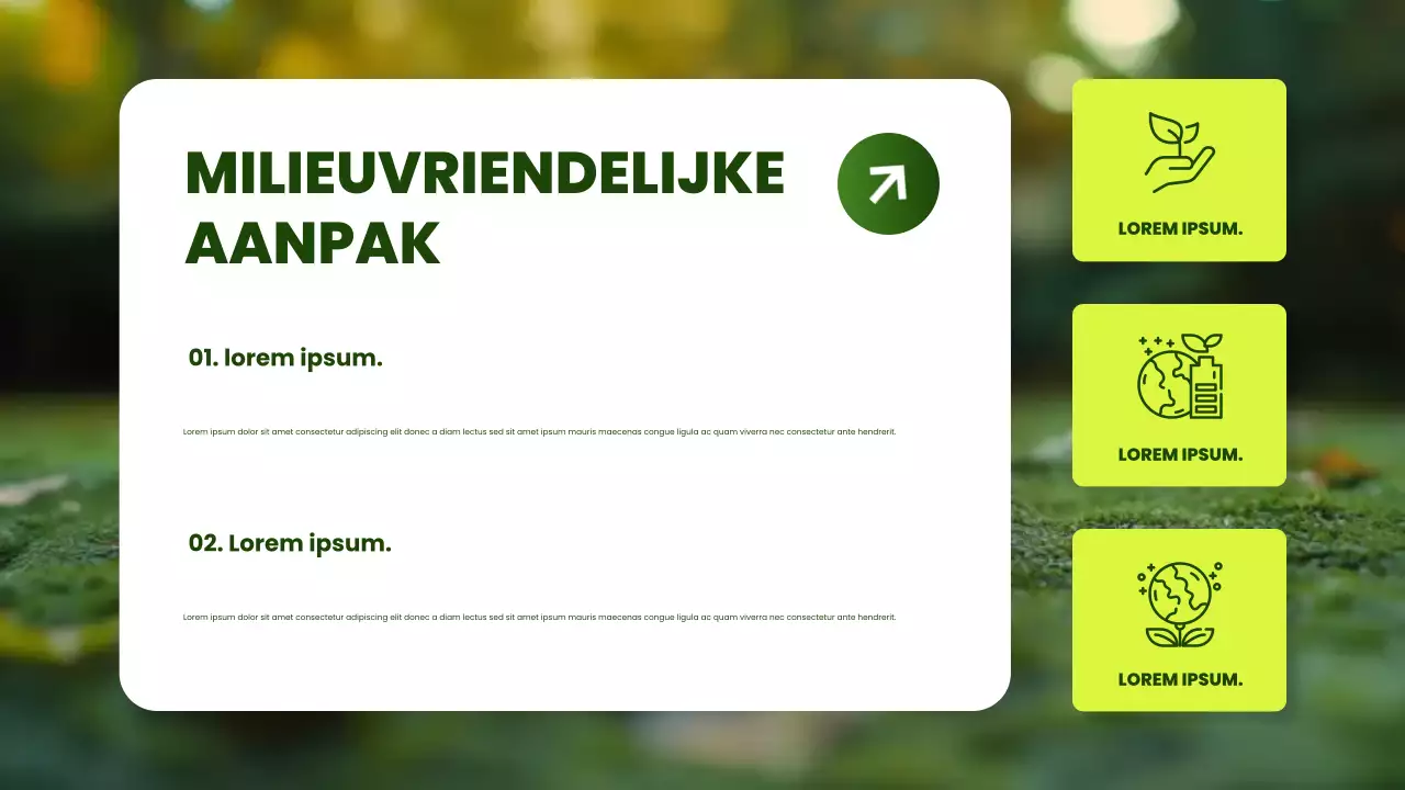 groene moderne milieupresentatie