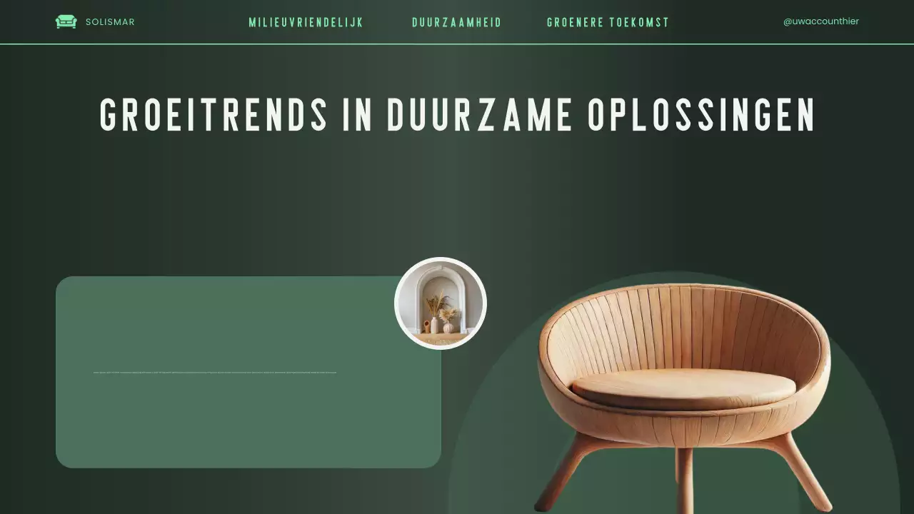 Groene, elegante, moderne en milieuvriendelijke pitch deck-presentatie