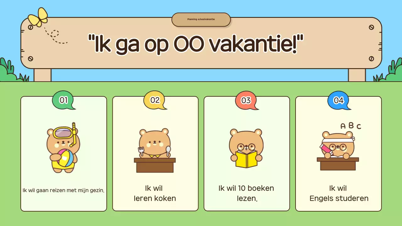 Educatief materiaal voor de zomervakantie van Sky Blue Baby