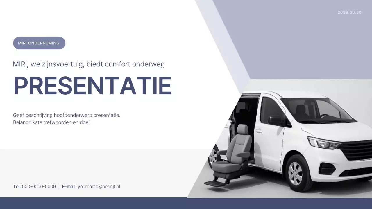 Beschrijving van de grijze moderne auto