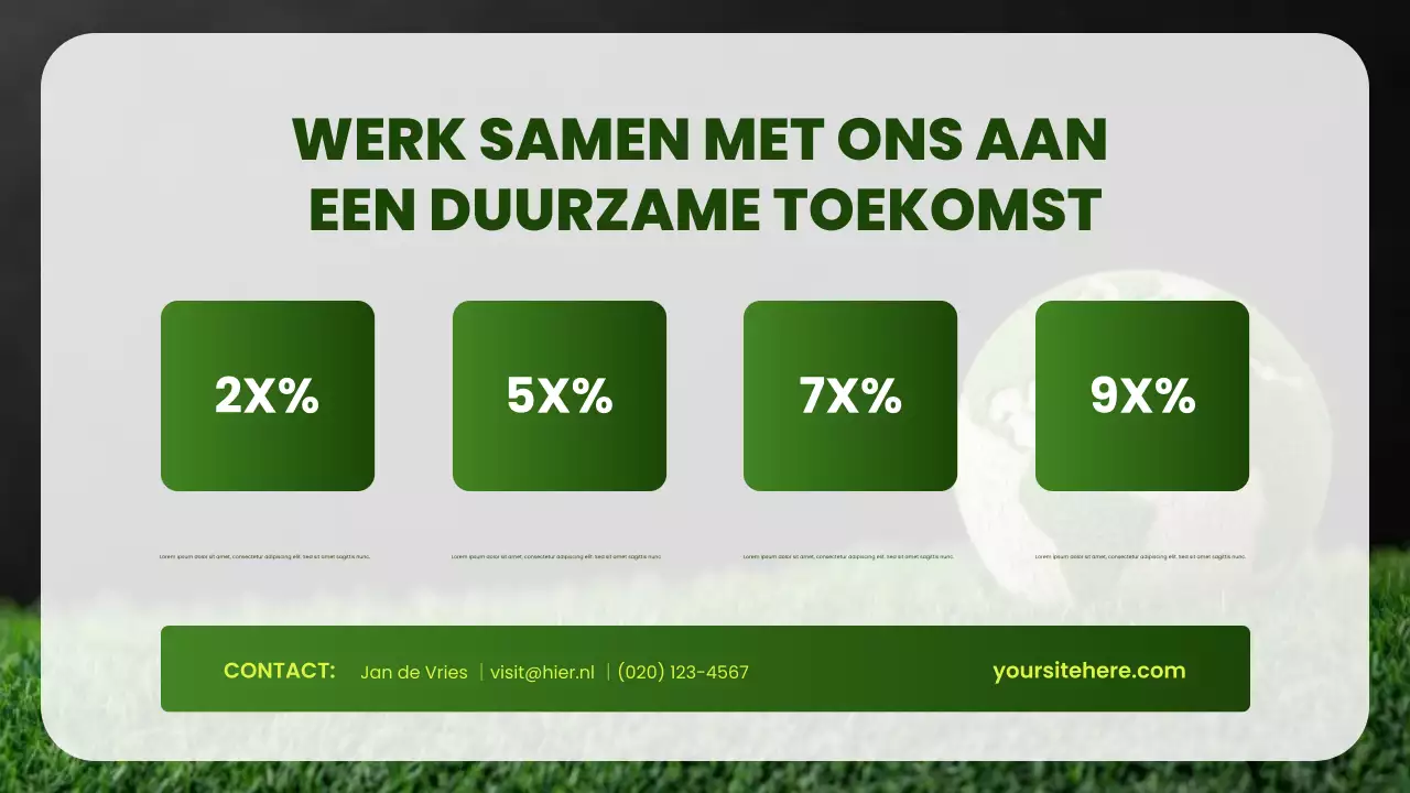groene moderne milieupresentatie
