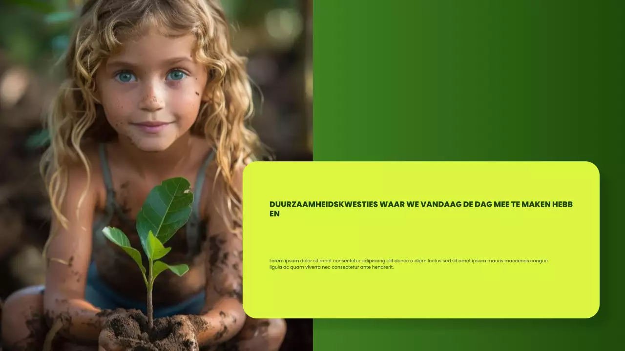 groene moderne milieupresentatie