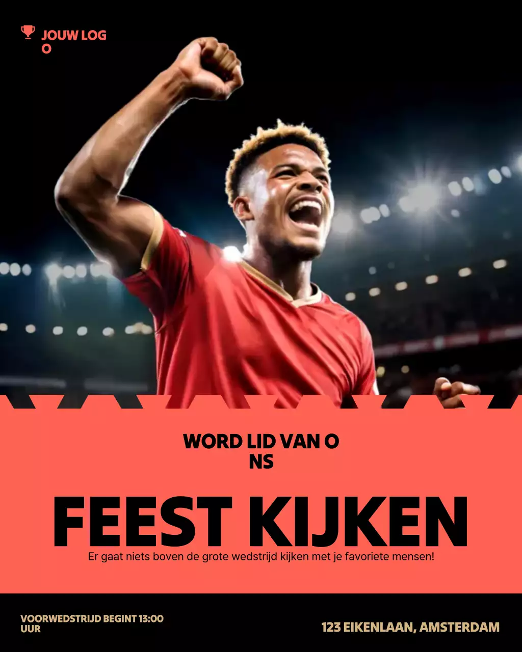 Groene sportieve tennisuitnodiging Instagram-post