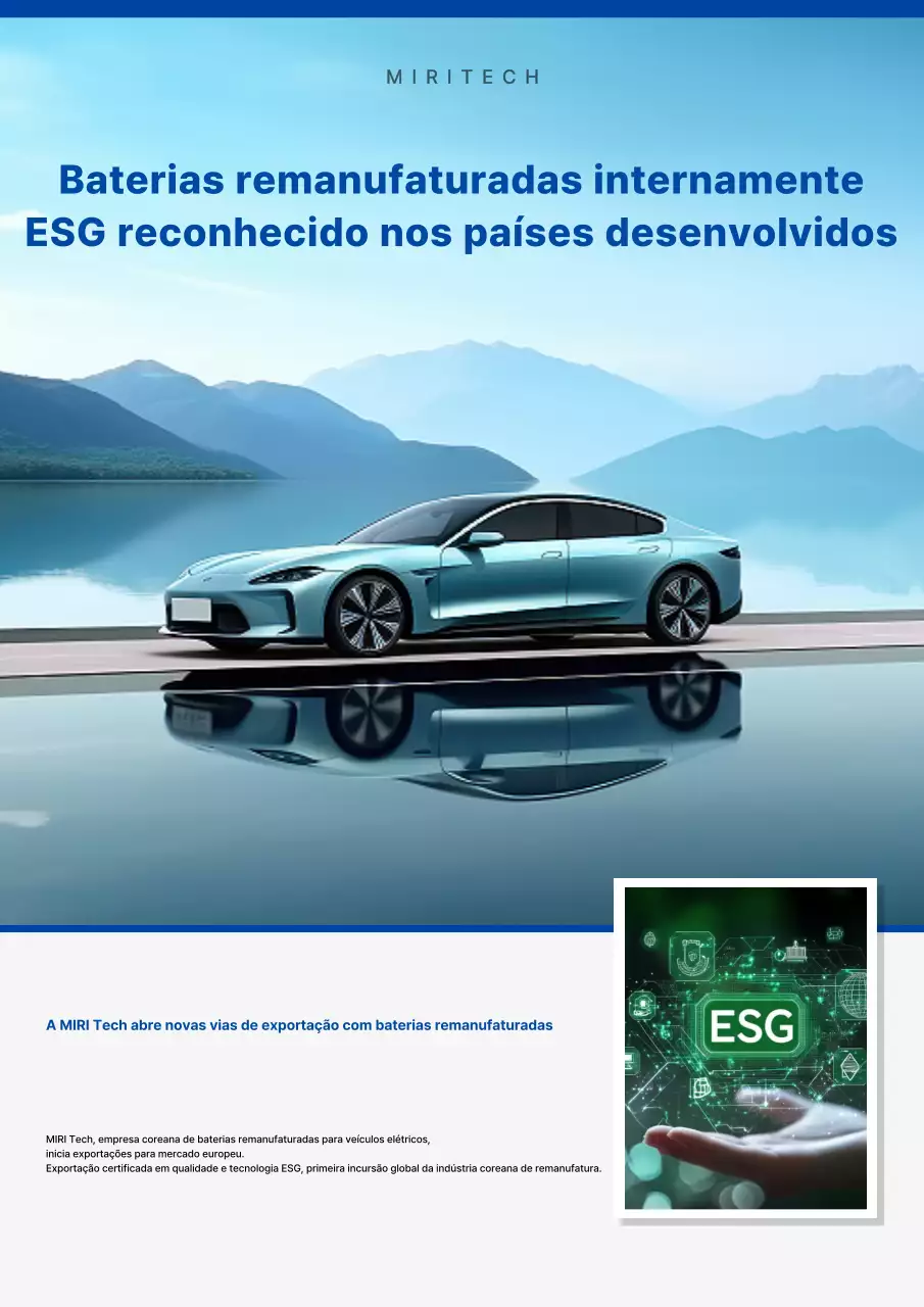 Anúncio de carro moderno e ecológico azul-celeste