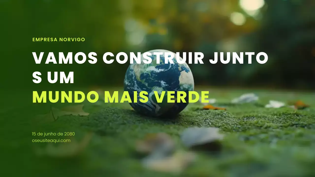 apresentação ambiental moderna e verde