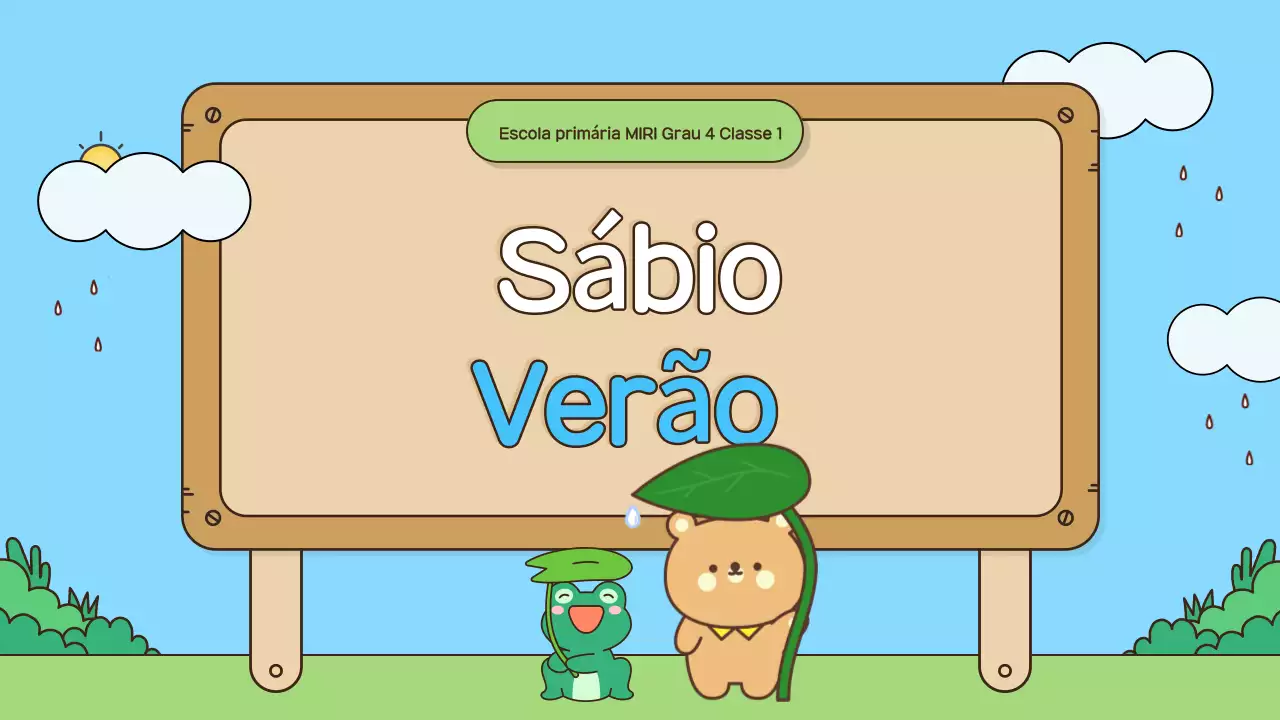 Materiais educativos para as férias de verão do bebê azul-celeste