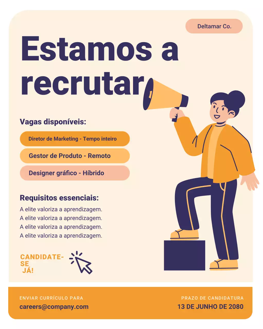 Orange Modern Estamos contratando Junte-se à nossa equipe agora