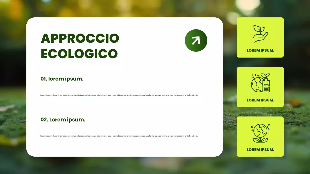 presentazione ambientale moderna e verde