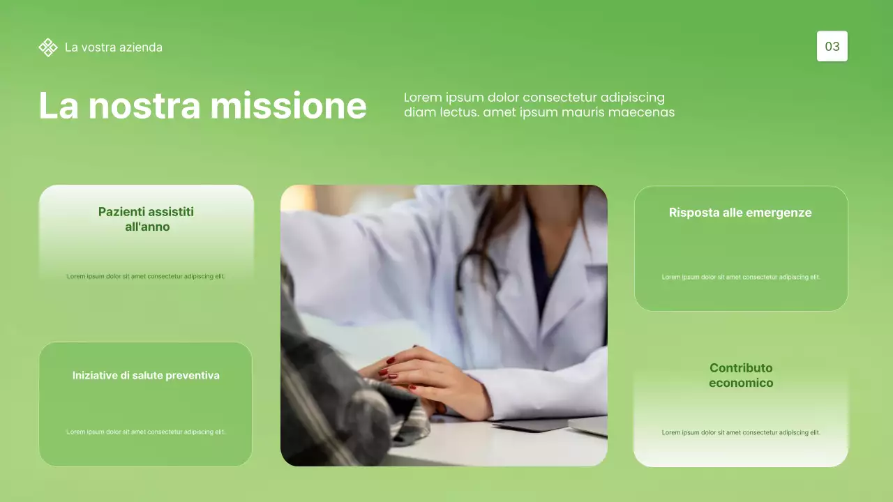 Promozione dell'assistenza sanitaria moderna e verde