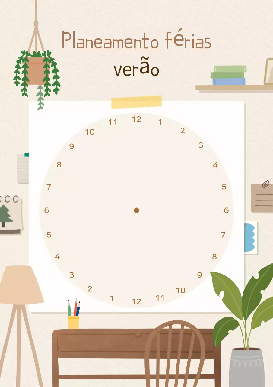 Planejador de férias para bebês bege
