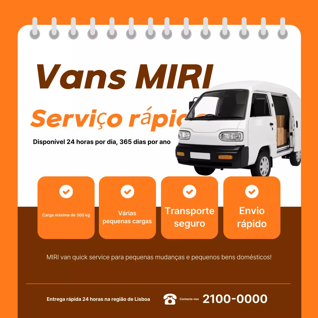 Anúncio do Serviço de Entrega Moderno Laranja