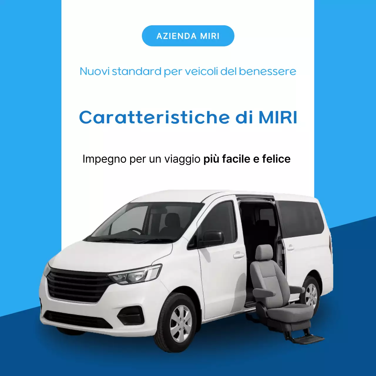 Pubblicità di auto moderna blu