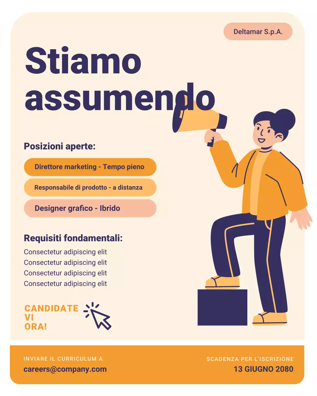 Orange Modern Stiamo assumendo Unisciti al nostro team ora