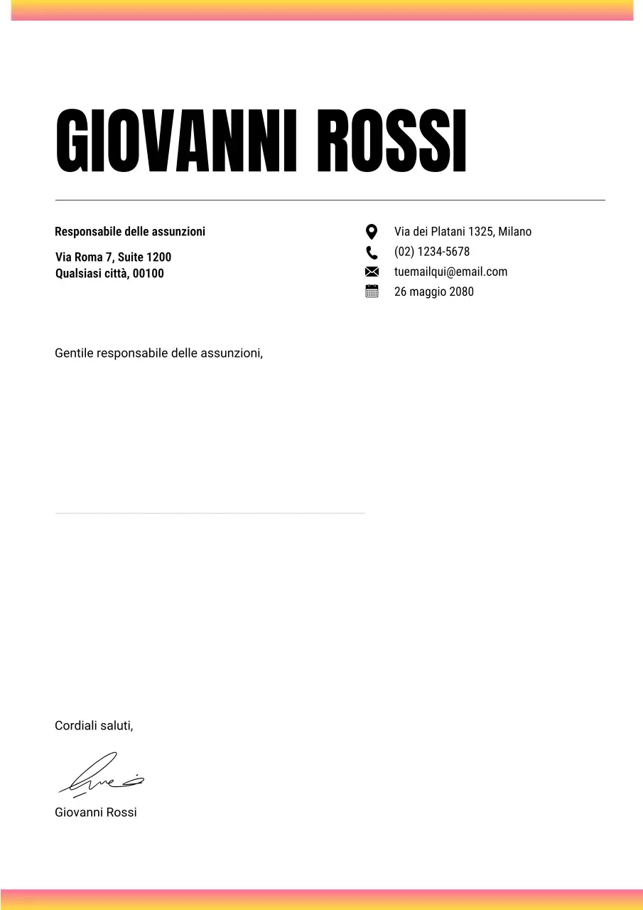 Documento di curriculum professionale blu
