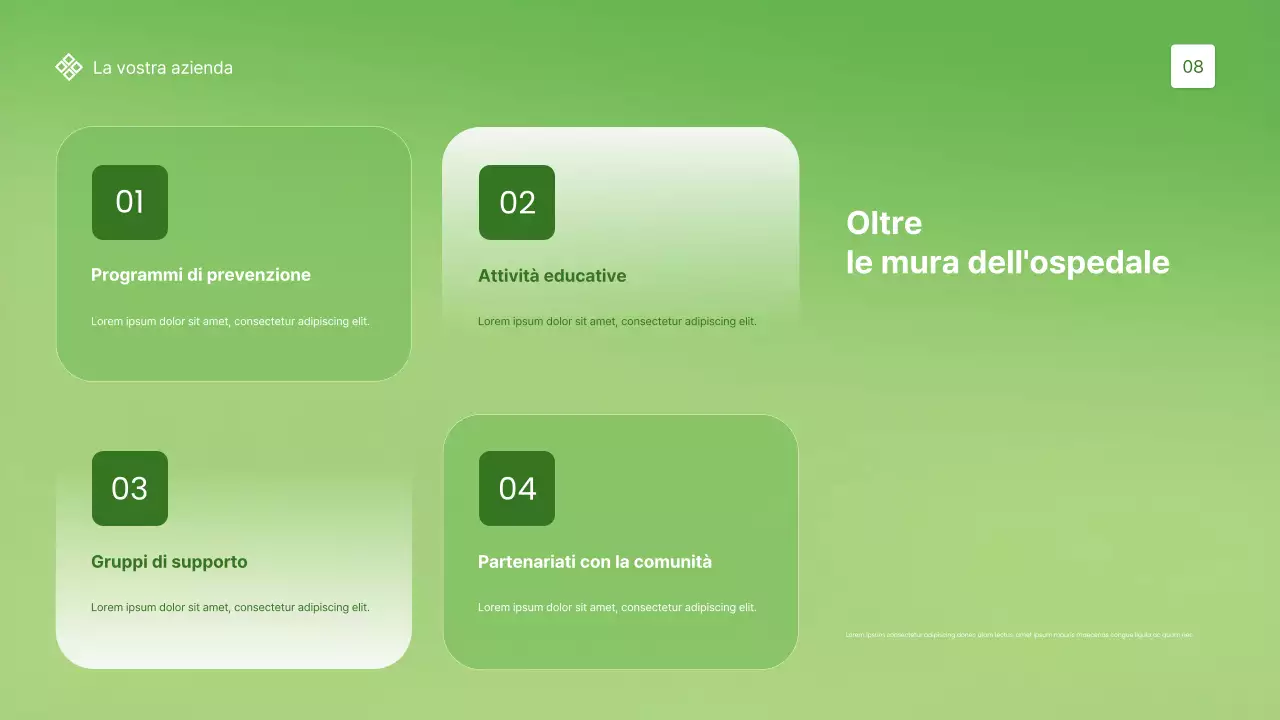 Promozione dell'assistenza sanitaria moderna e verde