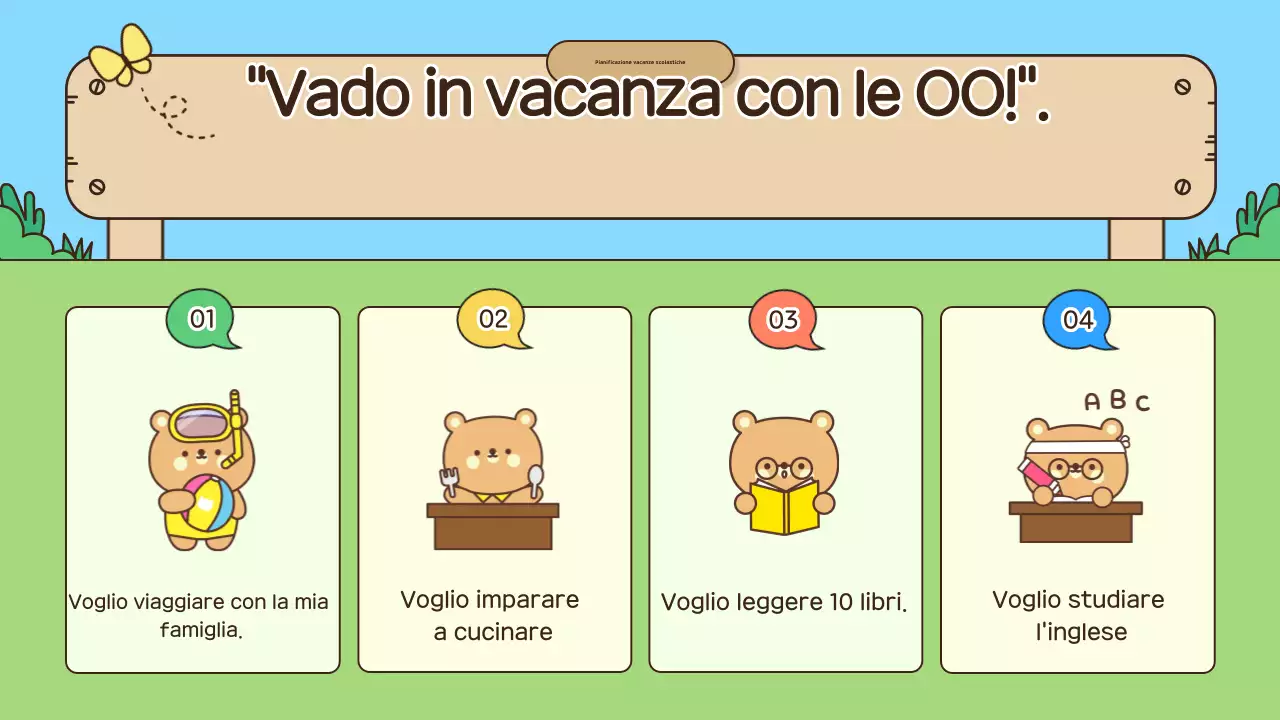 Materiali didattici per le vacanze estive di Sky Blue Baby