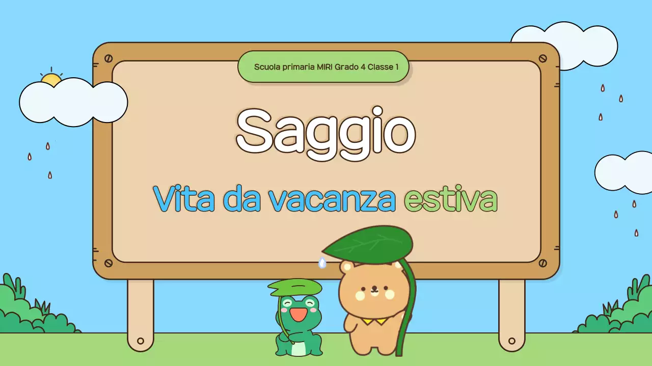 Materiali didattici per le vacanze estive di Sky Blue Baby