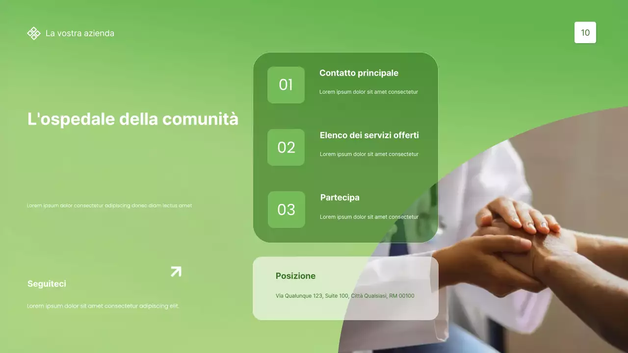 Promozione dell'assistenza sanitaria moderna e verde