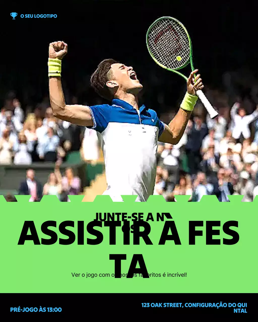 Convite para publicação no Instagram sobre tênis esportivo verde