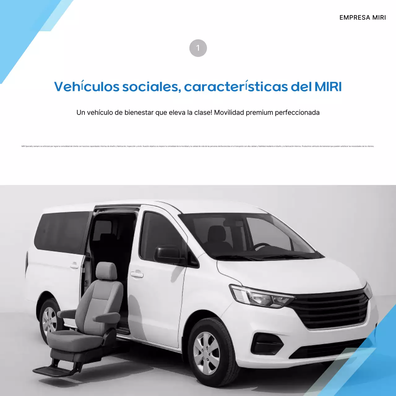 Anuncio de coche moderno azul