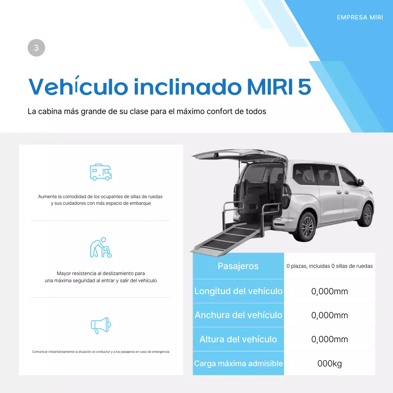 Anuncio de coche moderno azul